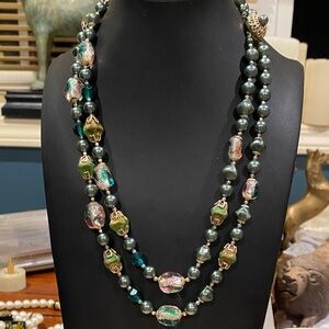 Japan Signed Elegant Multicolor Beaded Necklace